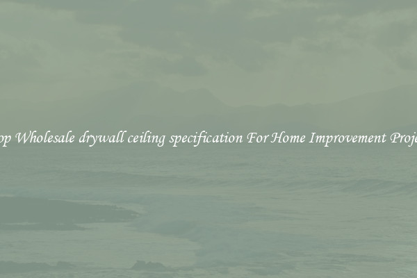 Shop Wholesale drywall ceiling specification For Home Improvement Projects