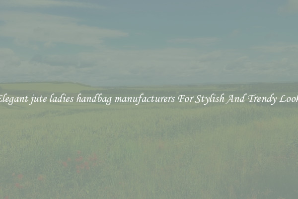 Elegant jute ladies handbag manufacturers For Stylish And Trendy Looks