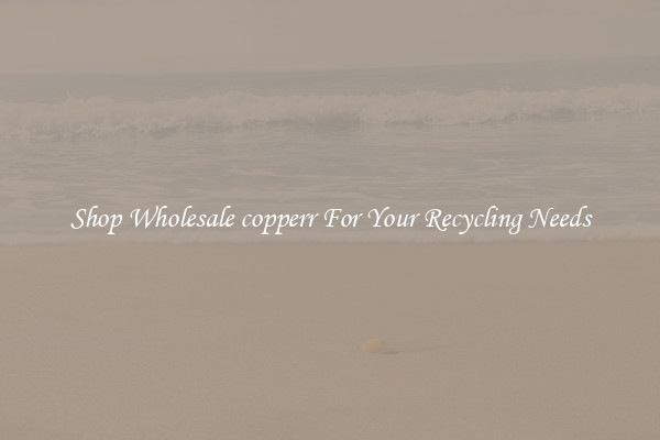 Shop Wholesale copperr For Your Recycling Needs