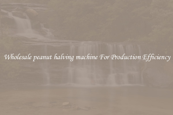 Wholesale peanut halving machine For Production Efficiency
