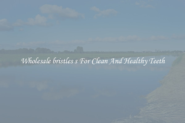 Wholesale bristles s For Clean And Healthy Teeth