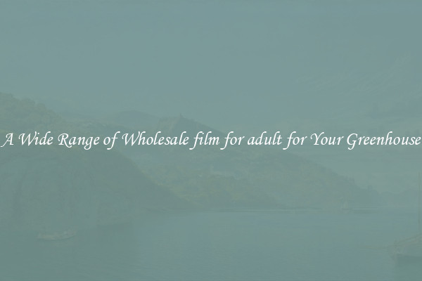 A Wide Range of Wholesale film for adult for Your Greenhouse