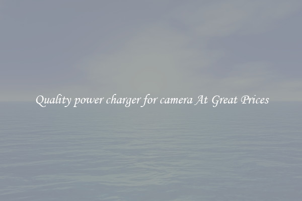 Quality power charger for camera At Great Prices