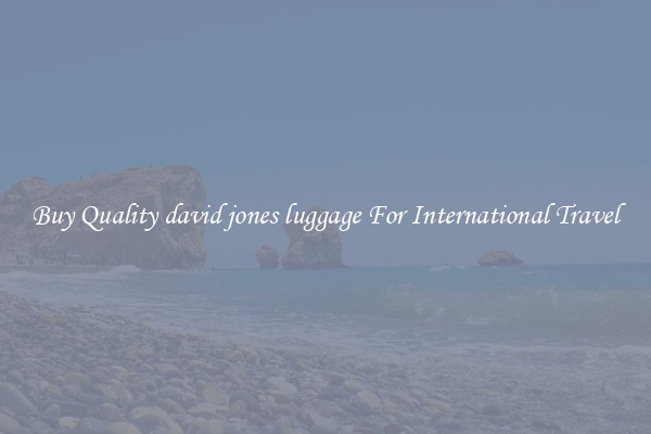 Buy Quality david jones luggage For International Travel