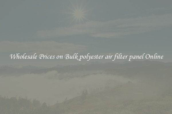 Wholesale Prices on Bulk polyester air filter panel Online