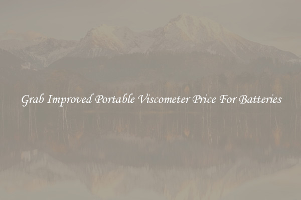 Grab Improved Portable Viscometer Price For Batteries