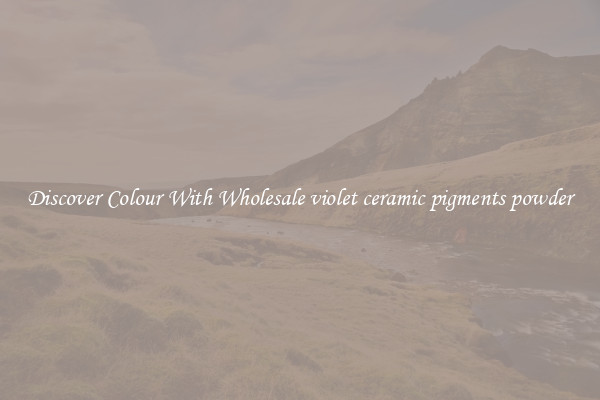 Discover Colour With Wholesale violet ceramic pigments powder