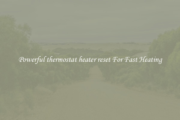 Powerful thermostat heater reset For Fast Heating