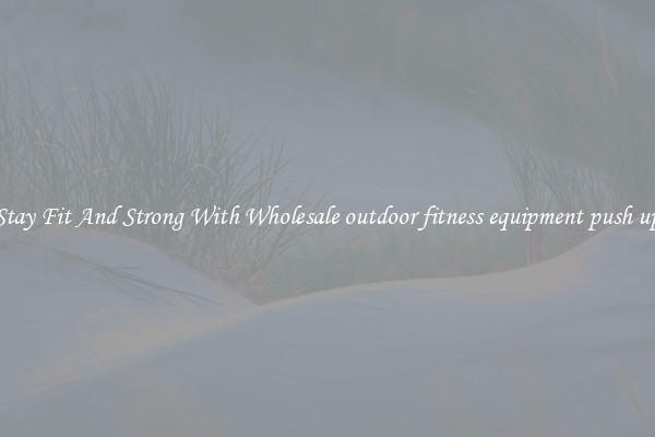 Stay Fit And Strong With Wholesale outdoor fitness equipment push up