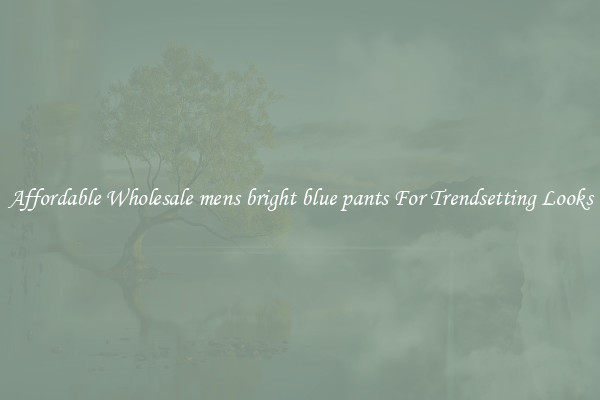 Affordable Wholesale mens bright blue pants For Trendsetting Looks