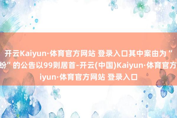 开云Kaiyun·体育官方网站 登录入口其中案由为“侵害商标权纠纷”的公告以99则居首-开云(中国)Kaiyun·体育官方网站 登录入口