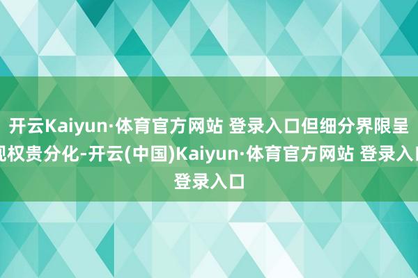 开云Kaiyun·体育官方网站 登录入口但细分界限呈现权贵分化-开云(中国)Kaiyun·体育官方网站 登录入口