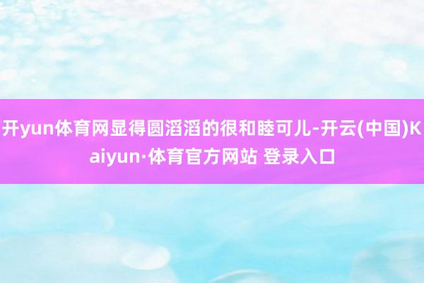开yun体育网显得圆滔滔的很和睦可儿-开云(中国)Kaiyun·体育官方网站 登录入口