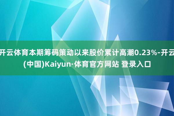 开云体育本期筹码策动以来股价累计高潮0.23%-开云(中国)Kaiyun·体育官方网站 登录入口