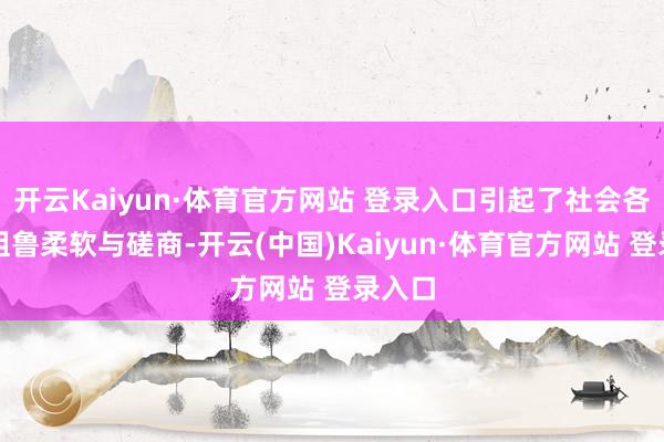 开云Kaiyun·体育官方网站 登录入口引起了社会各界的粗鲁柔软与磋商-开云(中国)Kaiyun·体育官方网站 登录入口